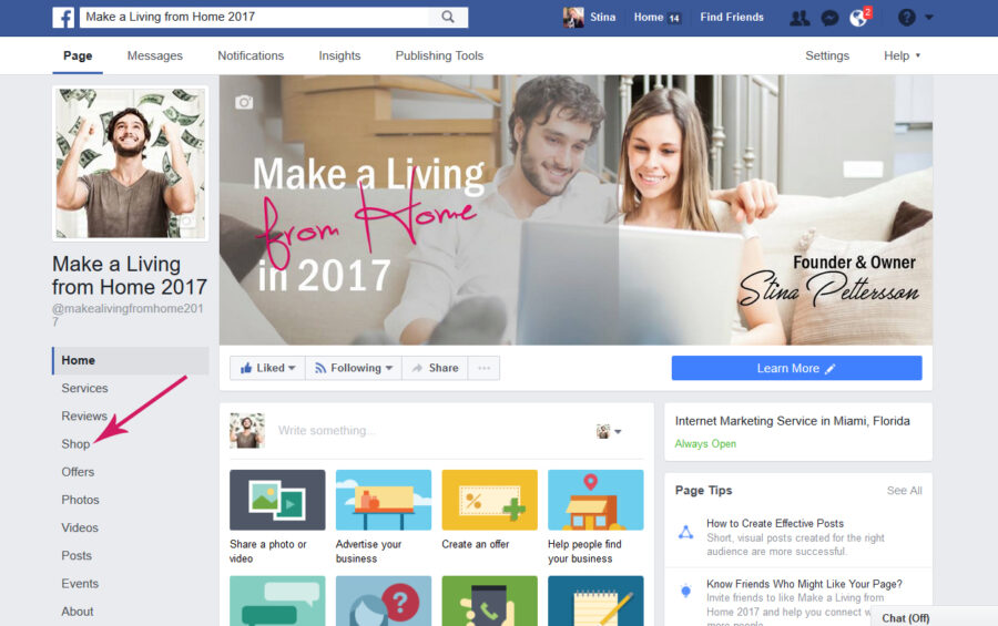 How to Set Up Facebook Store - Make a Living from Home in 2017