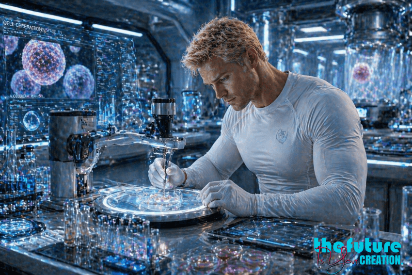 A Plejaren Man in a Laboratory
